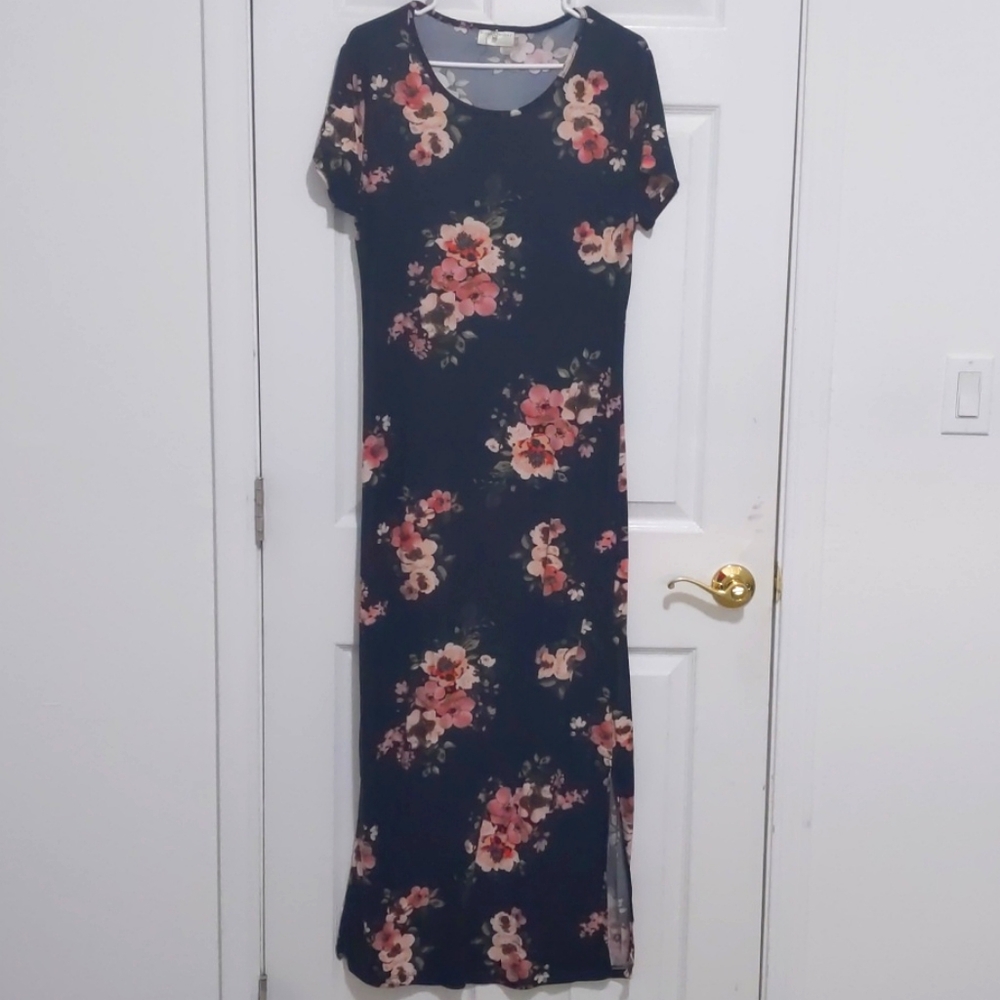 Flower print maxi dress